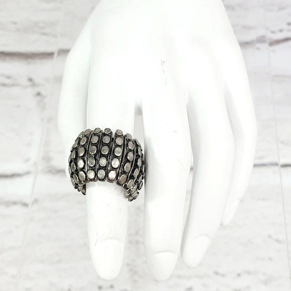 Avant Garde Paris Silver Stretch Ring Size: 7/8 - Picture 1 of 3